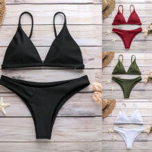 Effen bikini set voor dames, eenvoudig en elegant, zomers