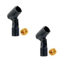Microphone Clip Holder 2 Pieces with Screw Adapters 5/8 to 3/8 Inch