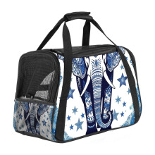Bohemian Exotic Tribe Elephant Portable Dog Carrier Bag & Cozy Cat Carrying Case for Small Pets,Puppy Soft-Sided Pet Travel Bag