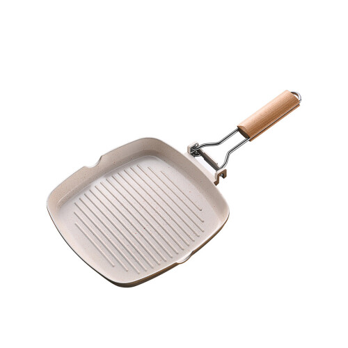 Durable Aluminum Frying Pan With Comfortable Grip Foldable-S