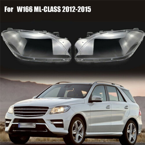 Left Side Front Headlight Cover for - ML-Class W166 12-15 Replace Lens  Light Lamp Shell Lampshade