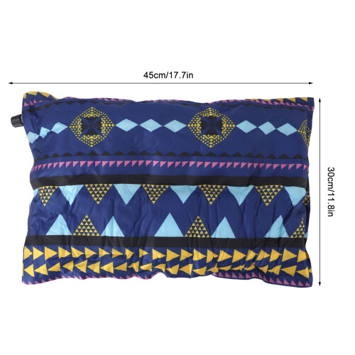 Lightweight Dark Blue Inflatable Camping Pillow, 45x30cm, PVC 1