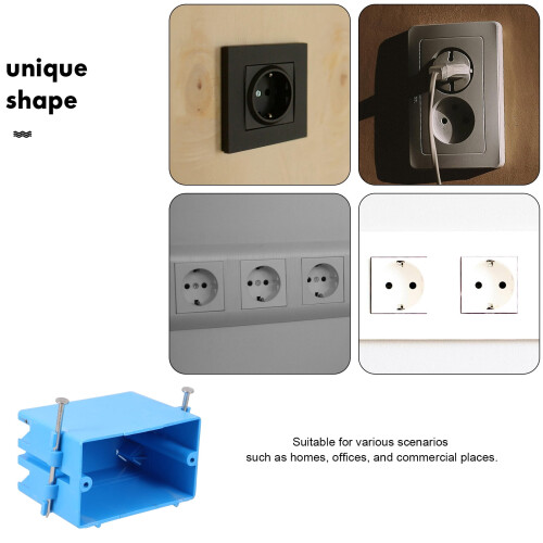 Outlet Box, Wall-Mounted Electrical Socket Junction Box for Exterior Use 1