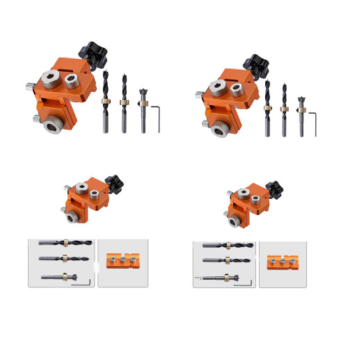 Adjustable Drilling Jig Aluminum Dowel Drill Guide-8mm12mm 1