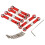 2 Set Adjustable Metal Linkage Pull Rod Front /Rear Servo Link for  A949 A959 A969 A979 K929,Grey & Red 6