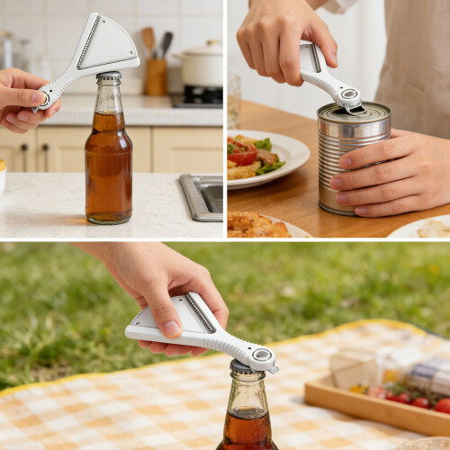 Multipurpose Can And Bottle Opener Multipurpose Kitchen-White 2