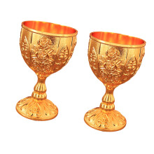 Elegante Europese stijl zinklegering reliëf wijnglas voor-Goud