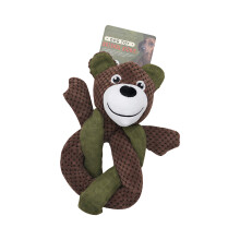 Jouet à mâcher amusant pour chien en peluche avec son-ours