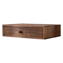 Boîte de rangement de bureau en bois pour-un seul tirage