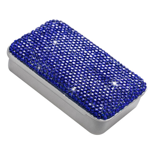 Glittering Waterdrops Crystals Holder For Small Items-Blue