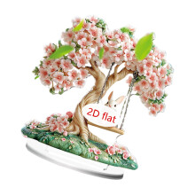 Balançoire d'arbre à fleurs japonaises et lapins,-SCB17843