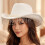 Durable Woolen Cowboy Hats With Sparkling-dark coffee 4