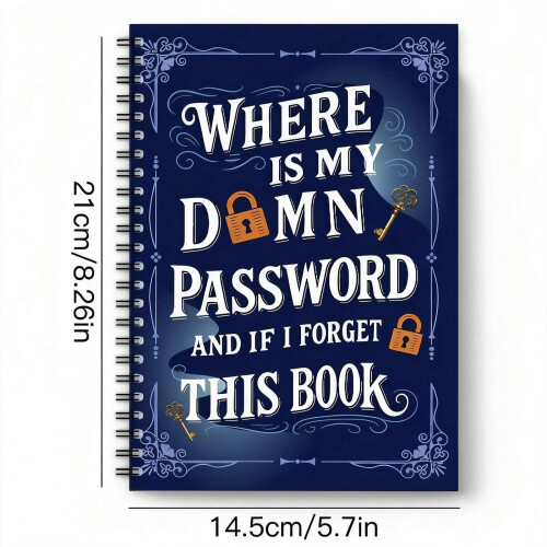 Spiral Notebook with Password Lock and Lined Pages 2