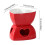 Ceramic Heart Chocolate Fondue Cup Set with 2 Forks 3