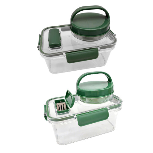 Récipient à repas Portable, bol à salade-Sans Fourchette 1