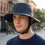 Breathable Packable Fisherman Hat Adjustable Unisex-Navy blue 5