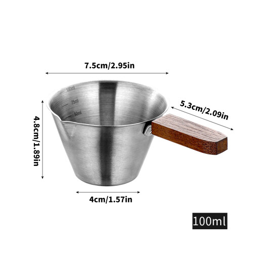 Pack of 3 Professional Coffee Extraction Cup with Clear Scale 2