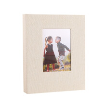 Livre photo 4x6 avec fenêtre avant, page de protection-blanc