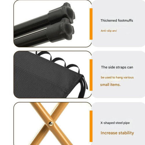 Quick Fold Stool Perfect for Picnic Hiking Easy Storage Gear-1 1