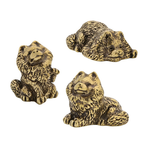 Metal Dog Statue Figurine Dog Sculpture Decorative Objects-B 1