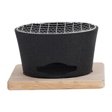 Cast Aluminum Desktop Cast Aluminum Charcoal Stove-Black S