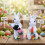2Pcs Easter Themed Rabbit Sculpture Resin Art Piece For Table 5