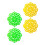 4pack Urinal Deodorizer Screen, Urinal Cakes-2 yellow 2 green 1