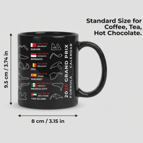 Ceramic Mug With 2026 Formula Racing Graphics Drinking Cup with 2
