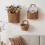 Natural Willows Wall Basket Hanging Planter-Oval hanging basket 7