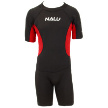 (Red, 42" Chest) Adults Shortie Wetsuit 3mm Neoprene Wet Suit for Men & Women