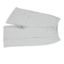 Pantaloncini tearaway post-operatori Grigi Chiari in cotone con cintura elastica per anziani L