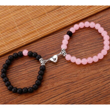 (ZJ12150) Hot Selling Friendship Spider Love Magnetic Attraction Cat Bracelet Beaded Elastic Adjustable Couple Holiday Bracelet
