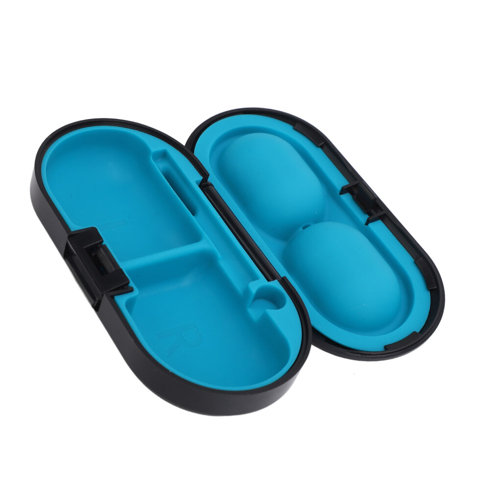Black Multipurpose Sound Aid Case, Drop-Resistant, Compact,