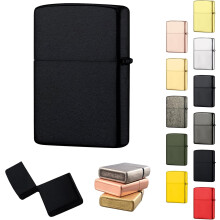 Lighter Case Metal Lighter Cover Without Insert – Durable and Robust Lighter Case Compatible, Black