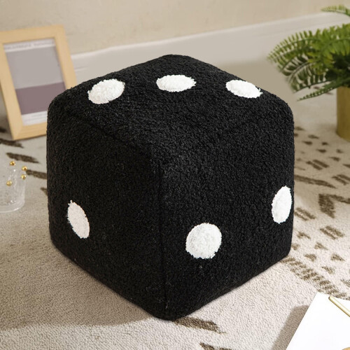 Simuleringsterningpute kubepute 20 cm svart
