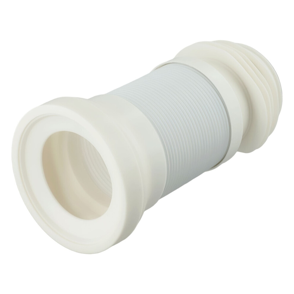 White Pvc Flexible Wc Pan Connector Flexi Toilet Waste Long 250Mm-500Mm 9180333244072