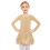 Mädchen-Tanzkleid mit Netzärmeln und fließendem Rock, Kamel 3