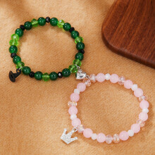 (ZJ13803) Hot Selling Friendship Spider Love Magnetic Attraction Cat Bracelet Beaded Elastic Adjustable Couple Holiday Bracelet