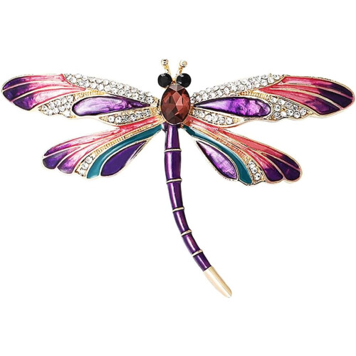 Dragonfly broche krystal rhinsten dame mode nål