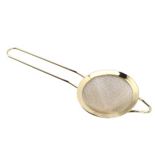 304 Stainless Steel Skimmer Spoon - 25.5x9cm Fine Mesh Filter Gold Plating