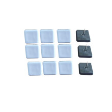 Furniture Sliding pad Nail Type, Sofa, Chair, feet for Easy Movement, Table Corner Anti-Collision Floor(25mm-25mm-12 Pcs)