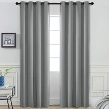 Dove Grey 90" Darkening Thermal Curtains, 2-Panel Set (52x90"), for Living Room, Dining Room, Bedroom, Bay Window – Compatible with Standard Rods