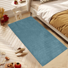 Herringbone Fabric Bedside Mat – Stain & Pet Hair Resistant, Soft & Durable, Easy Clean, Multi-Purpose Floor Mat for Bedroom/Living Room