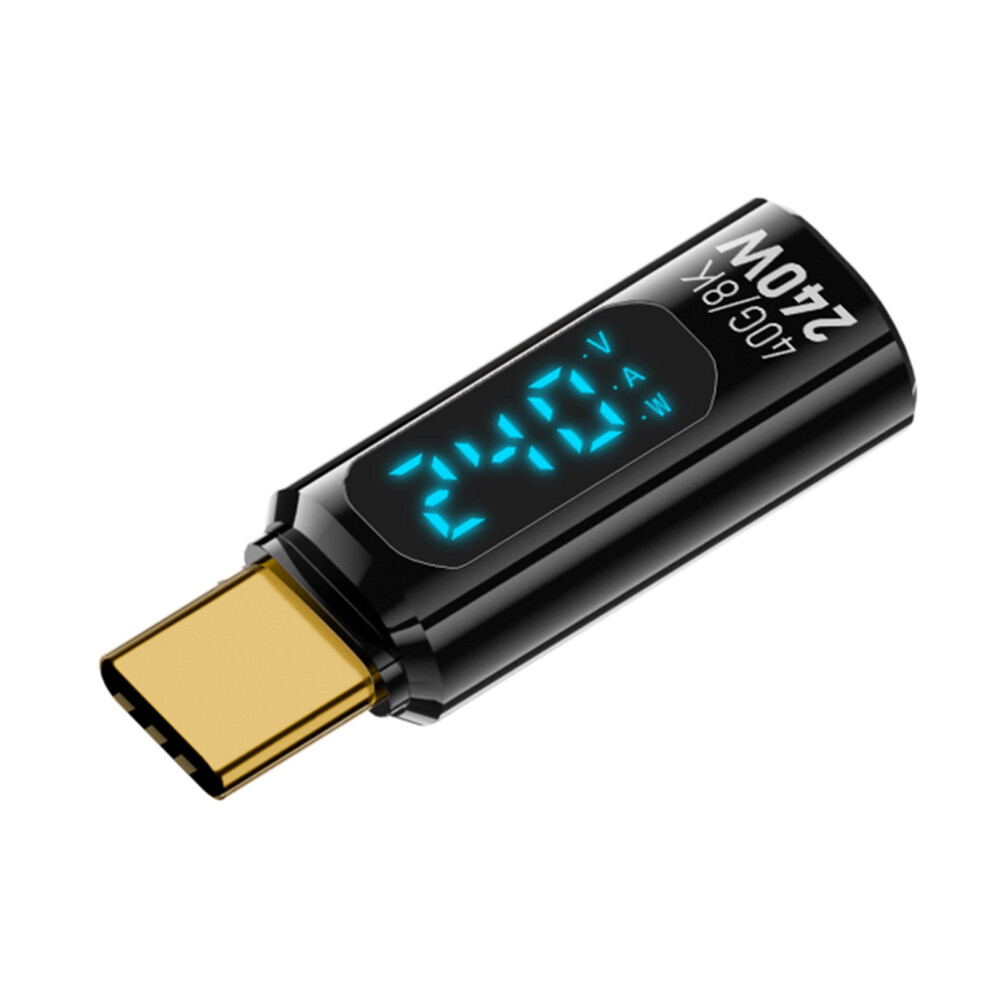 Highly Speed Usb C To Usb C Adapter With Led Display, 240W Power Delivery 40Gbps Data Transfer Data Sync Connectors 9180333246465