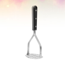 Machacador de patatas manual, utensilio de cocina negro, 1 pieza.