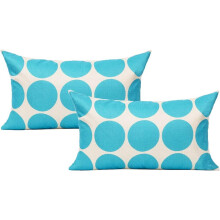 Housse de coussin géométrique carrée d'extérieur 12x20 (lot de 2)