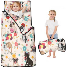 Toddler Nap Mat with Party Hat and Flower Design