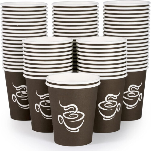 Vasos de café de papel marrones de 12 oz (paquete de 240)