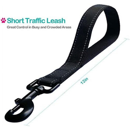 Guia de nylon resistente para cães com alça acolchoada de 30 cm (12 polegadas). 1