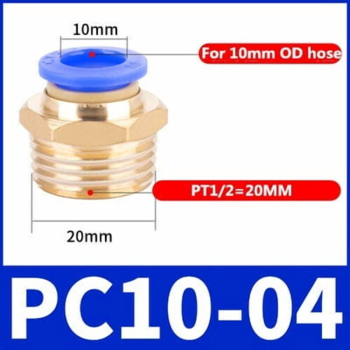 Rýchlospojka pre pneumatické spoje PC 2 ks 1